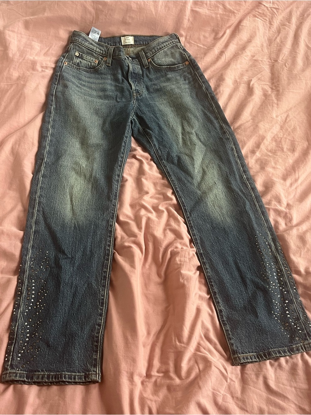 Levi's Dark Blue Bootcut Jeans with Stud Embellishments